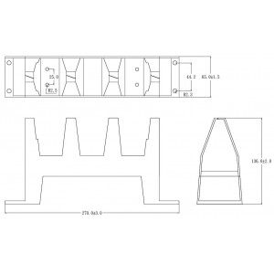 Hyperline 110C-WL-ORG Кабельный организатор для 110 кроссов с ногами Hyperline 110C-WL-ORG Кабельный организатор для 110 кроссов с ногами