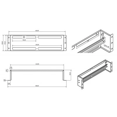 Hyperline BPB19-PS-3U-RAL9005 Панель с DIN-рейкой с регулируемой глубиной установки, 19, 3U, 22 места, цвет черный (RAL 9005) Hyperline BPB19-PS-3U-RAL9005 Панель с DIN-рейкой с регулируемой глубиной установки, 19, 3U, 22 места, цвет черный (RAL 9005)