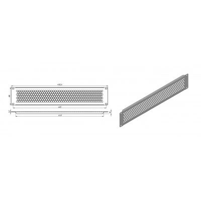 Hyperline BPD-2-RAL7035 Фальш-панель перфорированная на 2U, цвет серый (RAL 7035) Hyperline BPD-2-RAL7035 Фальш-панель перфорированная на 2U, цвет серый (RAL 7035)