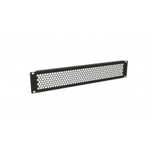 Hyperline BPD-2-RAL9005 Фальш-панель перфорированная на 2U, цвет черный (RAL 9005)