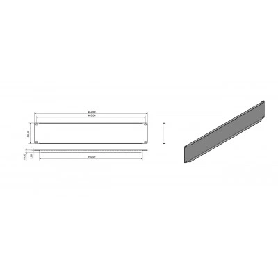 Hyperline BPV-2-RAL9005 Фальш-панель на 2U, цвет черный (RAL 9005) Hyperline BPV-2-RAL9005 Фальш-панель на 2U, цвет черный (RAL 9005)
