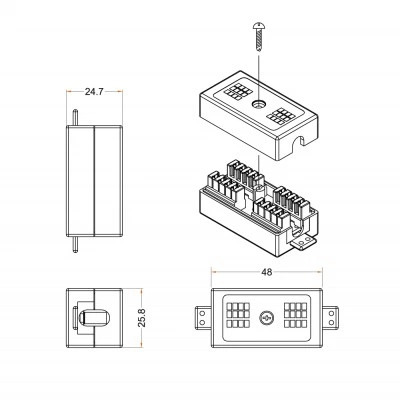 Hyperline CA-IDC-C5e-WH Проходной адаптер (coupler), Dual IDC, категория 5e, 4 пары Hyperline CA-IDC-C5e-WH Проходной адаптер (coupler), Dual IDC, категория 5e, 4 пары