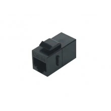 Hyperline CA2-KJ-C5E-BK Проходной адаптер (coupler), RJ-45(8P8C) формата Keystone Jack, категория 5e, черный