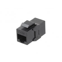 Hyperline CA2-KJ-C6-BK Проходной адаптер (coupler), RJ-45(8P8C) формата Keystone Jack, категория 6, 4 пары, черный