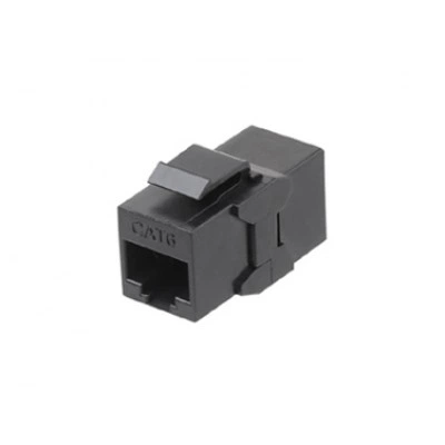 Hyperline CA2-KJ-C6-BK Проходной адаптер (coupler), RJ-45(8P8C) формата Keystone Jack, категория 6, 4 пары, черный Hyperline CA2-KJ-C6-BK Проходной адаптер (coupler), RJ-45(8P8C) формата Keystone Jack, категория 6, 4 пары, черный