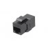 Hyperline CA2-KJ-C6-BK Проходной адаптер (coupler), RJ-45(8P8C) формата Keystone Jack, категория 6, 4 пары, черный Hyperline CA2-KJ-C6-BK Проходной адаптер (coupler), RJ-45(8P8C) формата Keystone Jack, категория 6, 4 пары, черный