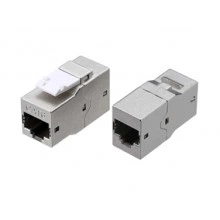 Hyperline CA2-KJ-C6-SH-BK Проходной адаптер (coupler), RJ-45(8P8C) формата Keystone Jack, категория 6, 4 пары, экранированный, черный