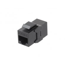 Hyperline CA2-KJ-C6A-BK Проходной адаптер (coupler), RJ-45(8P8C) формата Keystone Jack, категория 6a, 4 пары, черный