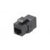 Hyperline CA2-KJ-C6A-BK Проходной адаптер (coupler), RJ-45(8P8C) формата Keystone Jack, категория 6a, 4 пары, черный Hyperline CA2-KJ-C6A-BK Проходной адаптер (coupler), RJ-45(8P8C) формата Keystone Jack, категория 6a, 4 пары, черный