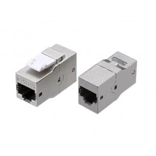 Hyperline CA2-KJ-C6A-SH-BK Проходной адаптер (coupler), RJ-45(8P8C) формата Keystone Jack, категория 6a, 4 пары, экранированный, черный