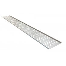 Hyperline CDV-150x9-32U-RAL7035 Перфорированный вертикальный кабельный организатор-лоток 150х9 мм, высотой 1423 мм, для шкафа высотой 32U, серый