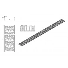 Hyperline CDV-150x9-32U-RAL9005 Перфорированный вертикальный кабельный организатор-лоток 150х9 мм, высотой 1423 мм, для шкафа высотой 32U, черный