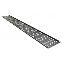 Hyperline CDV-150x9-42U-RAL9005 Перфорированный вертикальный кабельный организатор-лоток 150х9 мм, высотой 1868 мм, для шкафа высотой 42U, черный
