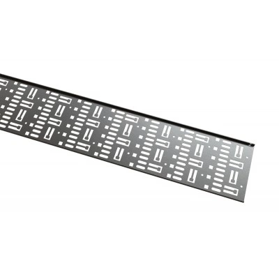 Hyperline CDV-150x9-47U-RAL9005 Перфорированный вертикальный кабельный организатор-лоток 150х9 мм, высотой 2090 мм, для шкафа высотой 47U, черный Hyperline CDV-150x9-47U-RAL9005 Перфорированный вертикальный кабельный организатор-лоток 150х9 мм, высотой 2090 мм, для шкафа высотой 47U, черный
