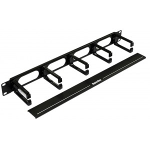 Hyperline CM-1U-5R-PL-COV Кабельный организатор с пластиковыми кольцами с крышкой, 19, 1U Hyperline CM-1U-5R-PL-COV Кабельный организатор с пластиковыми кольцами с крышкой, 19, 1U