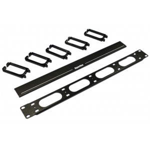Hyperline CM-1U-5R-PL-COV Кабельный организатор с пластиковыми кольцами с крышкой, 19, 1U Hyperline CM-1U-5R-PL-COV Кабельный организатор с пластиковыми кольцами с крышкой, 19, 1U
