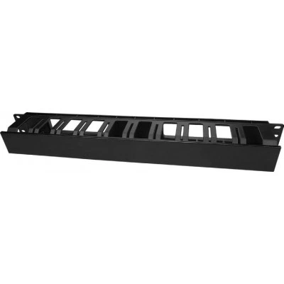 Hyperline CM-1U-D66-PL-COV Кабельный организатор пластиковый с крышкой, глубина 66 мм, широкие вводы, 19, 1U Hyperline CM-1U-D66-PL-COV Кабельный организатор пластиковый с крышкой, глубина 66 мм, широкие вводы, 19, 1U