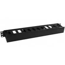 Hyperline CM-1U-D75-PL-COV Кабельный организатор пластиковый с крышкой, глубина 75 мм, 19, 1U