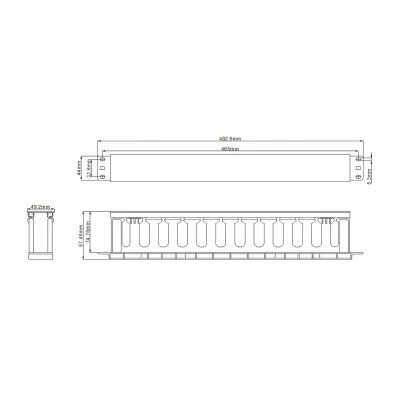 Hyperline CM-1U-D75-PL-COV Кабельный организатор пластиковый с крышкой, глубина 75 мм, 19, 1U Hyperline CM-1U-D75-PL-COV Кабельный организатор пластиковый с крышкой, глубина 75 мм, 19, 1U