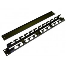 Hyperline CM-1U-ML-COV Кабельный организатор металлический с крышкой, 19, 1U