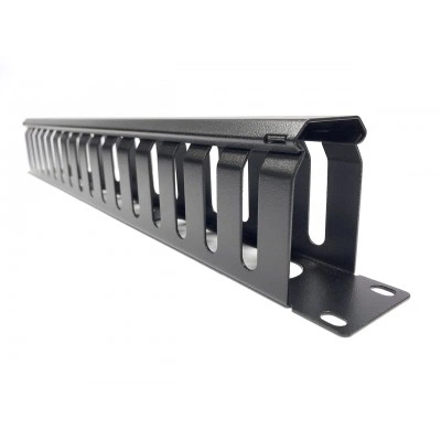 Hyperline CM-1U-ML16-COV Кабельный организатор металлический с крышкой, 19, 1U Hyperline CM-1U-ML16-COV Кабельный организатор металлический с крышкой, 19, 1U