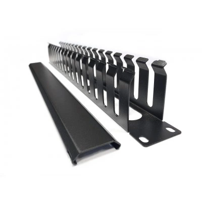 Hyperline CM-1U-ML16-COV Кабельный организатор металлический с крышкой, 19, 1U Hyperline CM-1U-ML16-COV Кабельный организатор металлический с крышкой, 19, 1U