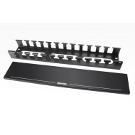 Hyperline CM-2U-MLF-COV Кабельный организатор металлический с крышкой, 19, 2U