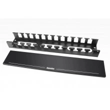 Hyperline CM-2U-MLF-COV Кабельный организатор металлический с крышкой, 19, 2U