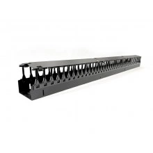 Hyperline CMF-OR-32U-150x106-C-RAL9005 Вертикальный кабельный организатор 32U для стоек ORK2A, ORL1, ширина 150мм, объединение в ряды, высота пальцев 106мм с крышками, черный