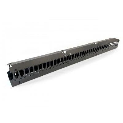 Hyperline CMF-OR-37U-150x106-C-RAL9005 Вертикальный кабельный организатор 37U для стоек ORK2A, ORL1, ширина 150мм, объединение в ряды, высота пальцев 106мм с крышками, черный Hyperline CMF-OR-37U-150x106-C-RAL9005 Вертикальный кабельный организатор 37U для стоек ORK2A, ORL1, ширина 150мм, объединение в ряды, высота пальцев 106мм с крышками, черный