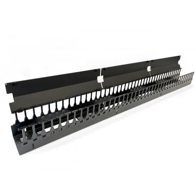 Hyperline CMF-OR-37U-150x106-C-RAL9005 Вертикальный кабельный организатор 37U для стоек ORK2A, ORL1, ширина 150мм, объединение в ряды, высота пальцев 106мм с крышками, черный Hyperline CMF-OR-37U-150x106-C-RAL9005 Вертикальный кабельный организатор 37U для стоек ORK2A, ORL1, ширина 150мм, объединение в ряды, высота пальцев 106мм с крышками, черный