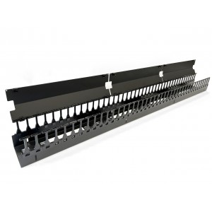 Hyperline CMF-OR-47U-150x106-C-RAL9005 Вертикальный кабельный организатор 47U для стоек ORK2A, ORL1, ширина 150мм, объединение в ряды, высота пальцев 106мм с крышками, черный Hyperline CMF-OR-47U-150x106-C-RAL9005 Вертикальный кабельный организатор 47U для стоек ORK2A, ORL1, ширина 150мм, объединение в ряды, высота пальцев 106мм с крышками, черный