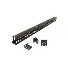 Hyperline CMF-OTR-42U-89x106-C-RAL9005 Вертикальный кабельный организатор 42U для шкафов TTR, TTB, стоек ORK2A, ORL1, ширина 89мм, высота пальцев 106мм с крышками и кронштейнами, черный