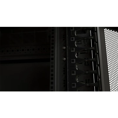 Hyperline CMF-OTR-42U-89x106-C-RAL9005 Вертикальный кабельный организатор 42U для шкафов TTR, TTB, стоек ORK2A, ORL1, ширина 89мм, высота пальцев 106мм с крышками и кронштейнами, черный Hyperline CMF-OTR-42U-89x106-C-RAL9005 Вертикальный кабельный организатор 42U для шкафов TTR, TTB, стоек ORK2A, ORL1, ширина 89мм, высота пальцев 106мм с крышками и кронштейнами, черный