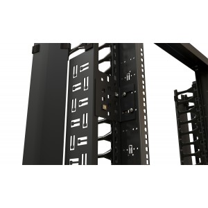 Hyperline CMF-OTR-42U-89x106-C-RAL9005 Вертикальный кабельный организатор 42U для шкафов TTR, TTB, стоек ORK2A, ORL1, ширина 89мм, высота пальцев 106мм с крышками и кронштейнами, черный Hyperline CMF-OTR-42U-89x106-C-RAL9005 Вертикальный кабельный организатор 42U для шкафов TTR, TTB, стоек ORK2A, ORL1, ширина 89мм, высота пальцев 106мм с крышками и кронштейнами, черный