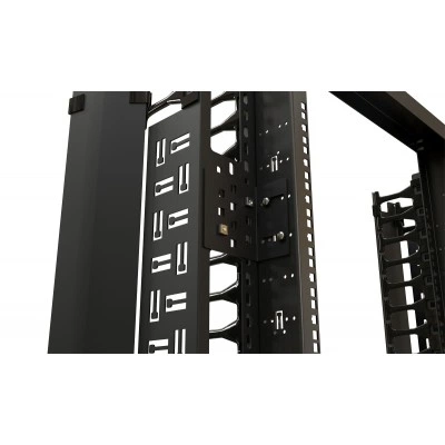 Hyperline CMF-OTR-42U-89x106-C-RAL9005 Вертикальный кабельный организатор 42U для шкафов TTR, TTB, стоек ORK2A, ORL1, ширина 89мм, высота пальцев 106мм с крышками и кронштейнами, черный Hyperline CMF-OTR-42U-89x106-C-RAL9005 Вертикальный кабельный организатор 42U для шкафов TTR, TTB, стоек ORK2A, ORL1, ширина 89мм, высота пальцев 106мм с крышками и кронштейнами, черный