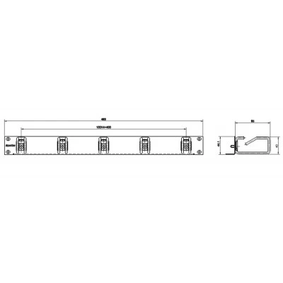 Hyperline CMW-1U-01-BK Кабельный организатор с металлическими кольцами 85x43 мм, 19, 1U, черный Hyperline CMW-1U-01-BK Кабельный организатор с металлическими кольцами 85x43 мм, 19, 1U, черный