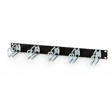 Hyperline CMW-1U-02-BK Кабельный организатор с металлическими кольцами 105x43 мм, 19, 1U, черный