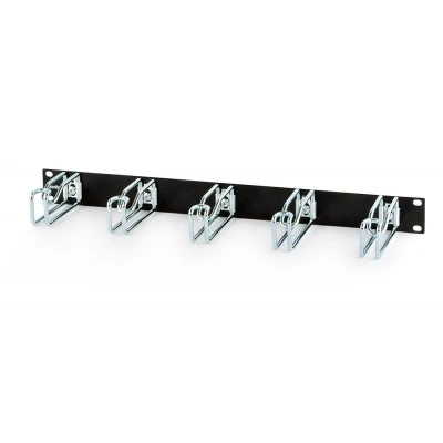 Hyperline CMW-1U-02-BK Кабельный организатор с металлическими кольцами 105x43 мм, 19, 1U, черный Hyperline CMW-1U-02-BK Кабельный организатор с металлическими кольцами 105x43 мм, 19, 1U, черный