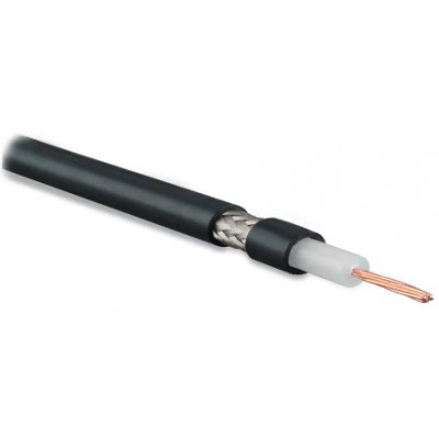 Hyperline COAX-RG58-500 (500 м) Кабель коаксиальный RG-58, 50 Ом, жила - 20 AWG, внешний диаметр 4.95мм, PVC, черный