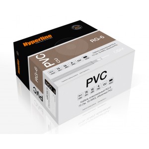 Hyperline COAX-RG6-CU-100 Кабель коаксиальный RG-6, 75 Ом (ТВ, SAT, CATV), жила - 1.02 мм (медь, solid), экран - фольга+оплетка(луженая медь, 48%)+фольга, внешний диаметр 6.9мм, изоляция PVC (-20°С – +75°С) (бухта 100 м) Hyperline COAX-RG6-CU-100 Кабель коаксиальный RG-6, 75 Ом (ТВ, SAT, CATV), жила - 1.02 мм (медь, solid), экран - фольга+оплетка(луженая медь, 48%)+фольга, внешний диаметр 6.9мм, изоляция PVC (-20°С – +75°С) (бухта 100 м)