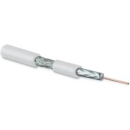 Hyperline COAX-SAT703N-WH-500 Кабель коаксиальный SAT703N, 75 Ом, жила - 17 AWG (1.13 mm, медь,solid), экран - фольга+оплетка (луженая медь, 45%), внешний диаметр 6.6мм, изоляция PVC, белый (бухта 500 м)