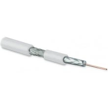 Hyperline COAX-SAT703N-WH-500 Кабель коаксиальный SAT703N, 75 Ом, жила - 17 AWG (1.13 mm, медь,solid), экран - фольга+оплетка (луженая медь, 45%), внешний диаметр 6.6мм, изоляция PVC, белый (бухта 500 м)