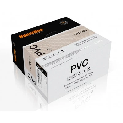 Hyperline COAX-SAT703N-WH-500 Кабель коаксиальный SAT703N, 75 Ом, жила - 17 AWG (1.13 mm, медь,solid), экран - фольга+оплетка (луженая медь, 45%), внешний диаметр 6.6мм, изоляция PVC, белый (бухта 500 м) Hyperline COAX-SAT703N-WH-500 Кабель коаксиальный SAT703N, 75 Ом, жила - 17 AWG (1.13 mm, медь,solid), экран - фольга+оплетка (луженая медь, 45%), внешний диаметр 6.6мм, изоляция PVC, белый (бухта 500 м)