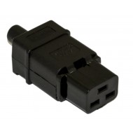 Hyperline CON-IEC320C19 Разъем IEC 60320 C19 220В 16A на кабель, контакты на винтах (плоские контакты внутри разъема), прямой