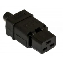 Hyperline CON-IEC320C19 Разъем IEC 60320 C19 220В 16A на кабель, контакты на винтах (плоские контакты внутри разъема), прямой