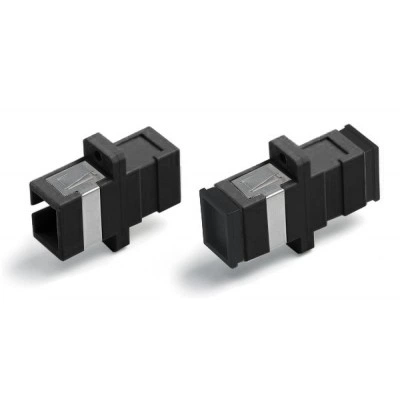 Hyperline FA-P01Z-SC/SC-N/BK-BK Оптический проходной адаптер SC-SC, MM, simplex, корпус пластиковый, черный, черные колпачки Hyperline FA-P01Z-SC/SC-N/BK-BK Оптический проходной адаптер SC-SC, MM, simplex, корпус пластиковый, черный, черные колпачки