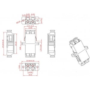 Hyperline FA-P11Z-DLC/DLC-N/WH-BL Оптический проходной адаптер LC-LC, SM, duplex, корпус пластиковый, синий, белые колпачки Hyperline FA-P11Z-DLC/DLC-N/WH-BL Оптический проходной адаптер LC-LC, SM, duplex, корпус пластиковый, синий, белые колпачки