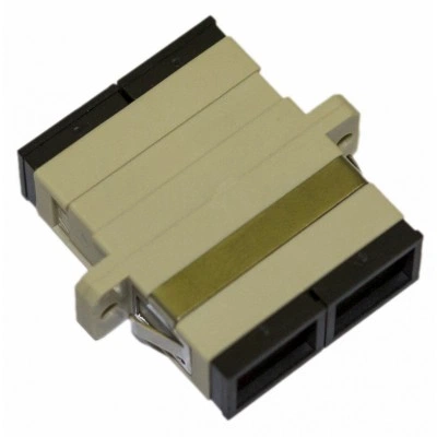 Hyperline FA-P11Z-DSC/DSC-N/BK-BG Оптический проходной адаптер SC-SC, MM, duplex, корпус пластиковый, бежевый, черные колпачки Hyperline FA-P11Z-DSC/DSC-N/BK-BG Оптический проходной адаптер SC-SC, MM, duplex, корпус пластиковый, бежевый, черные колпачки