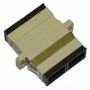Hyperline FA-P11Z-DSC/DSC-N/BK-BG Оптический проходной адаптер SC-SC, MM, duplex, корпус пластиковый, бежевый, черные колпачки Hyperline FA-P11Z-DSC/DSC-N/BK-BG Оптический проходной адаптер SC-SC, MM, duplex, корпус пластиковый, бежевый, черные колпачки